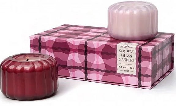 Ripple 4.5oz/127g Berry Candle Gift Set - Rose & Merlot (Set of 2)