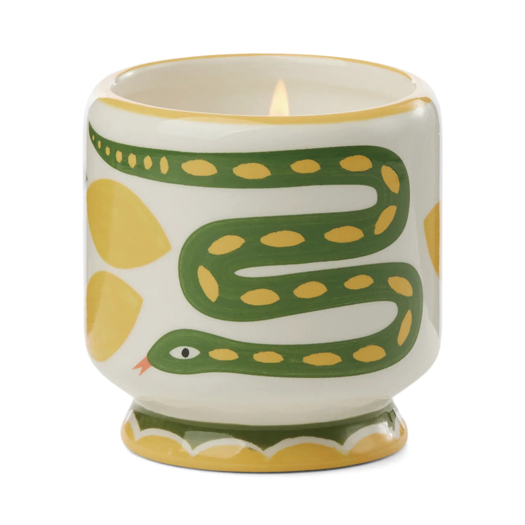 A Dopo 8oz./226g Snake Ceramic Candle - Wild Lemongrass