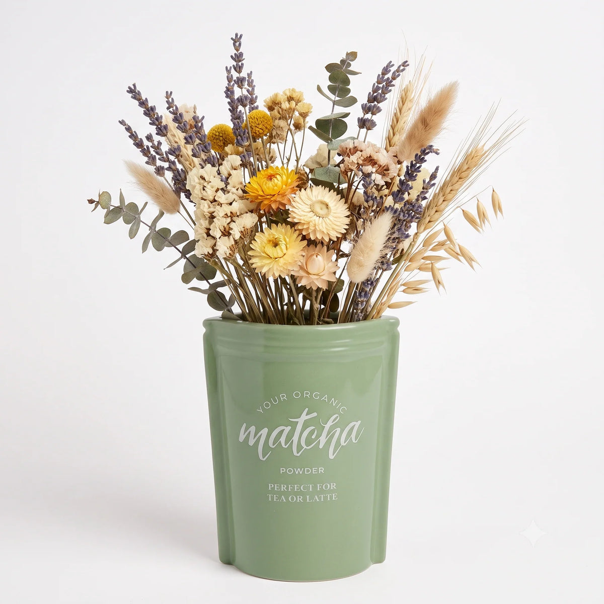 Vase Matcha Fine Earthenware Green 16x9x22.5cm