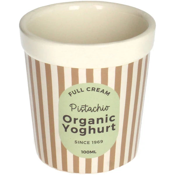 Planter Yoghurt Pistache Fine Earthenware Brown 9.7x9.7x10.4cm
