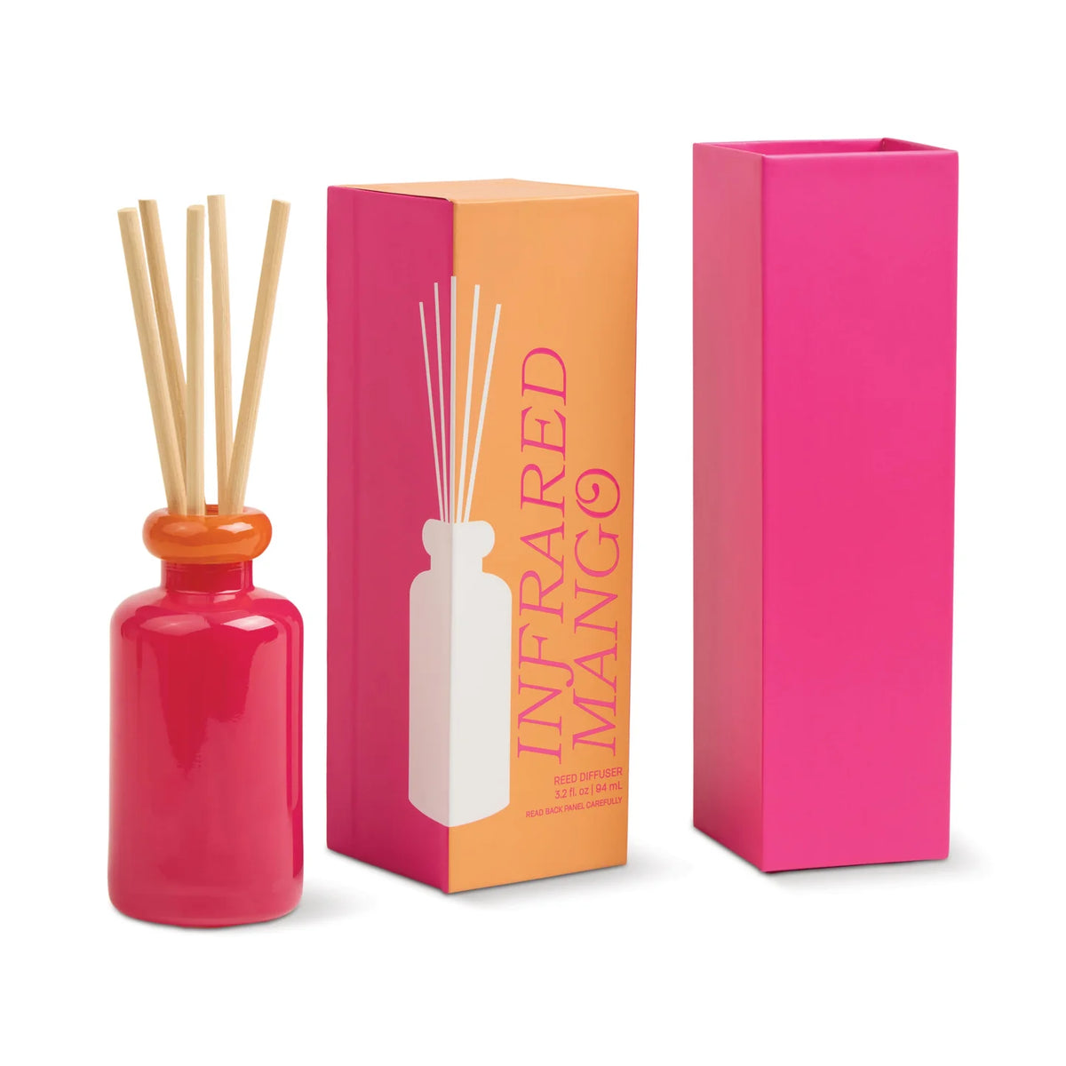 Stacked  3.2fl  oz./94ml  Glass  Diffuser  Hot  Pink and Orange - Infrared Mango