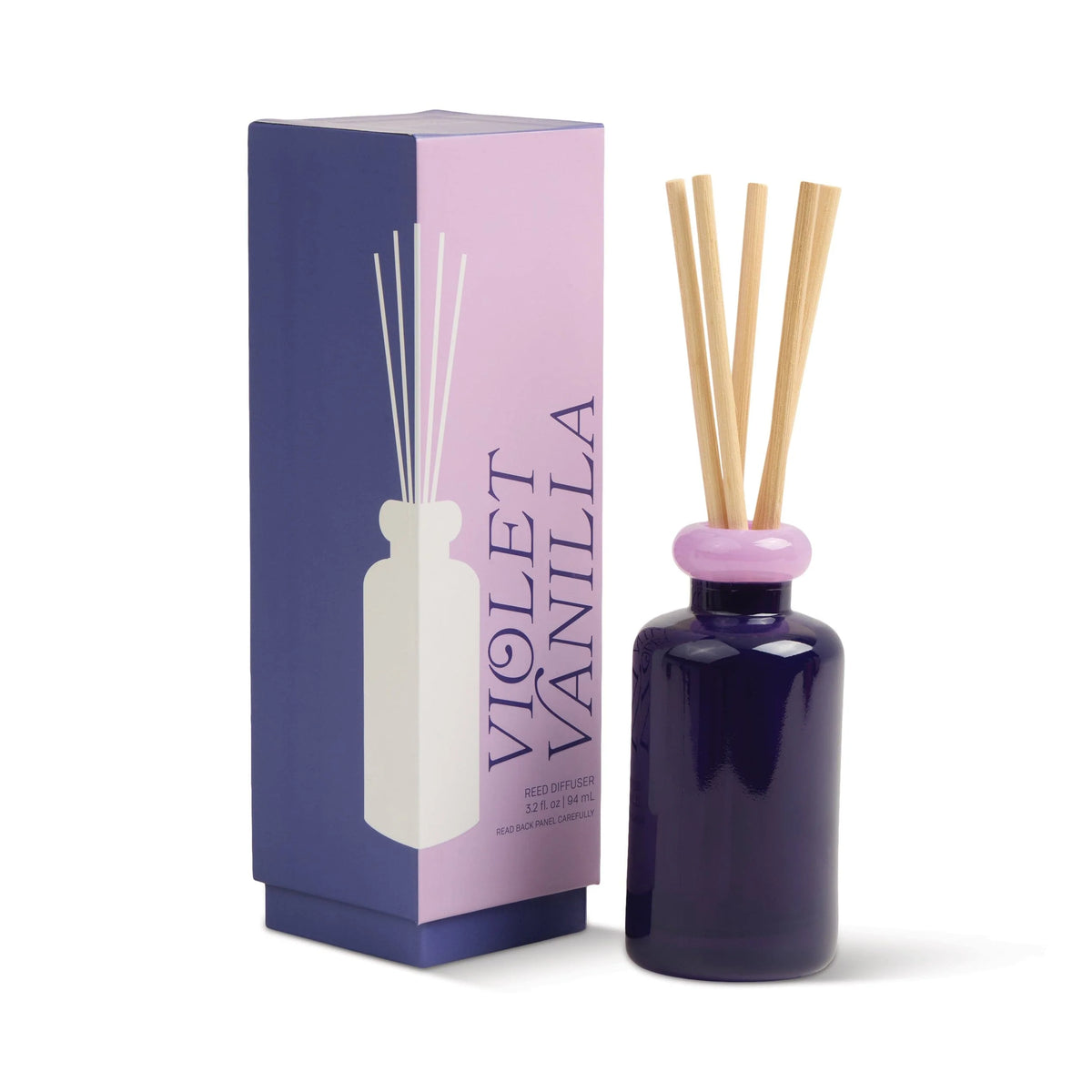 Stacked 3.2fl oz./94ml Glass Diffuser Purple and Lavender - Violet Vanilla
