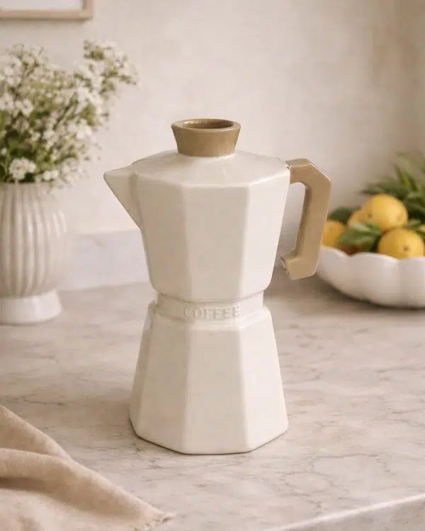 Vase Percolator Fine Earthenware Ivory 17.5x11.5x25cm